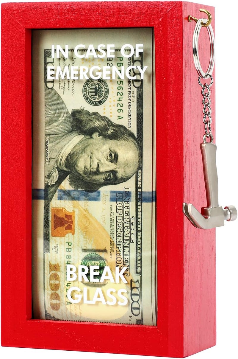JULEASEL Funny Gift Emergency Box w/Hammer, Break in Case of Emergency Box, Personalized Prank Gag Gift for Birthday Holiday, Funny Desk Decor, White Elephant Gift for Friend Coworker Family - Image 2